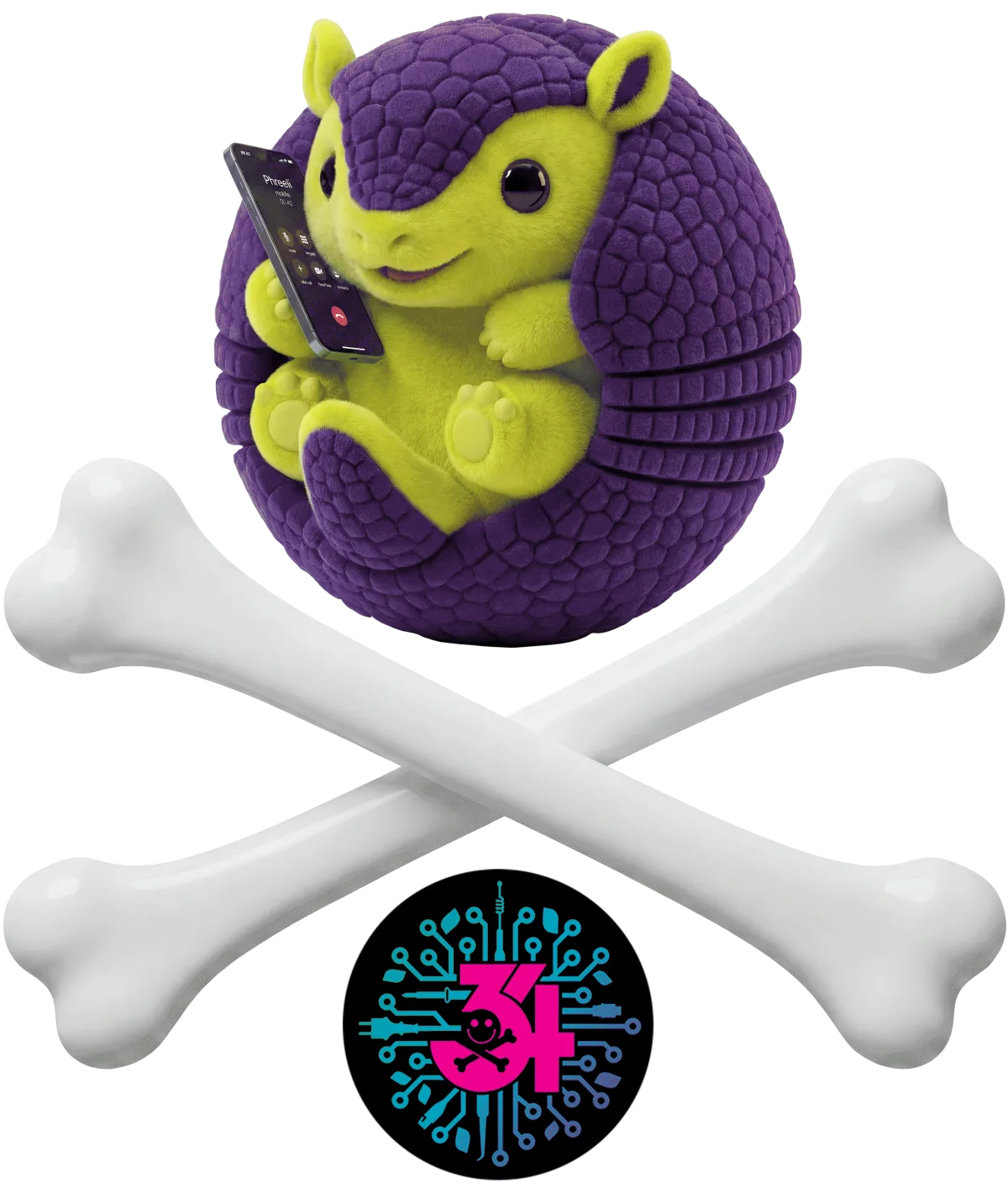 A. Dilla armadillo with crossbones — DEF CON 34